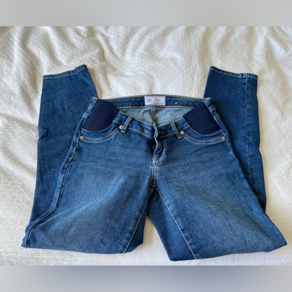 Gap Maternity inset panel vintage slim jeans